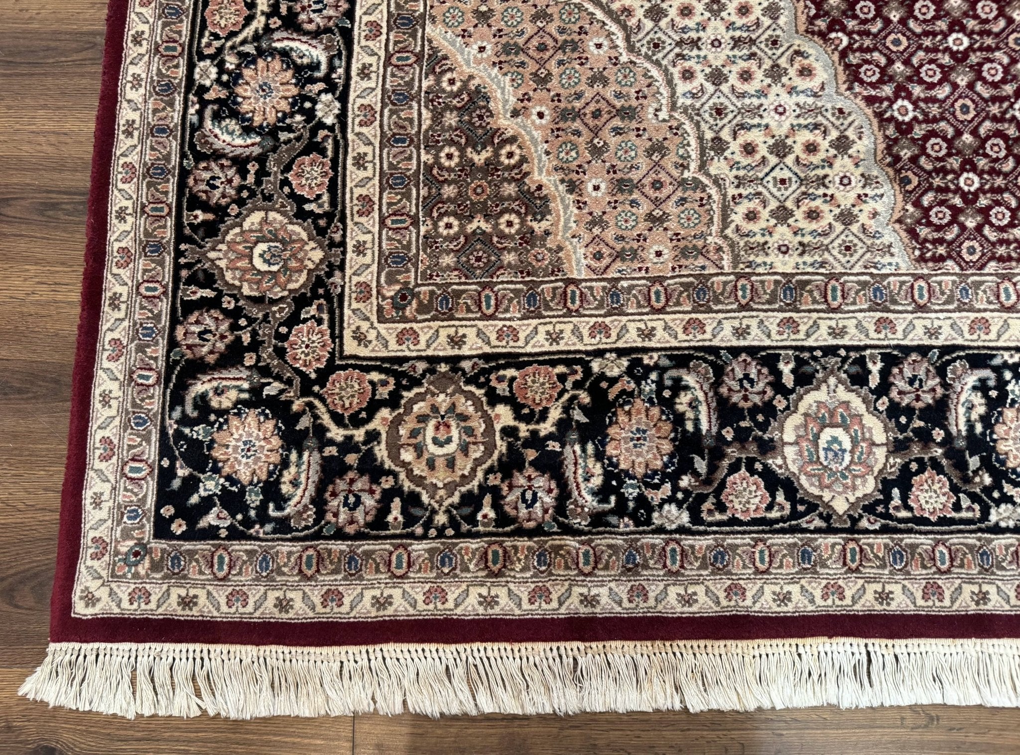 Sino Persian Rug 8x10, Herati, Elegant Oriental Carpet, Dark Maroon - Jewel RugsShopify CollectiveHUNTEDFOX - Sino Persian Rug 8x10, Herati, Elegant Oriental Carpet, Dark Maroon