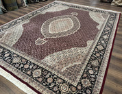 Sino Persian Rug 8x10, Herati, Elegant Oriental Carpet, Dark Maroon - Jewel RugsShopify CollectiveHUNTEDFOX - Sino Persian Rug 8x10, Herati, Elegant Oriental Carpet, Dark Maroon