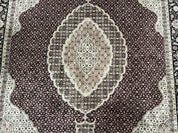 Sino Persian Rug 8x10, Herati, Elegant Oriental Carpet, Dark Maroon - Jewel RugsShopify CollectiveHUNTEDFOX - Sino Persian Rug 8x10, Herati, Elegant Oriental Carpet, Dark Maroon