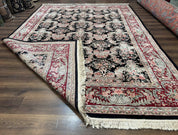 Sino Persian Rug 9x12, Black, Floral Bouquets - Jewel RugsShopify CollectiveHUNTEDFOX - Sino Persian Rug 9x12, Black, Floral Bouquets