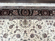 Sino Persian Rug 9x12, Floral Allover Design, 170 KPSI, Ivory and Dark Maroon - Jewel RugsShopify CollectiveHUNTEDFOX - Sino Persian Rug 9x12, Floral Allover Design, 170 KPSI, Ivory and Dark Maroon