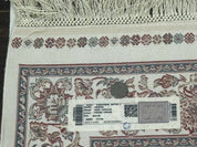 Small Turkish Silk Rug 2.6 x 4, Ivory, Allover Design, Bamboo Silk - Jewel RugsShopify CollectiveHUNTEDFOX - Small Turkish Silk Rug 2.6 x 4, Ivory, Allover Design, Bamboo Silk