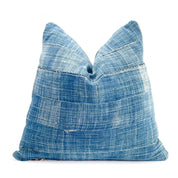 Solid Vintage African Indigo Throw Pillow Collection - BlueHUNTERINDIGO & SHIBORIHUNTEDFOX - vintage blue vintage African indigo decorative accent or throw pillow