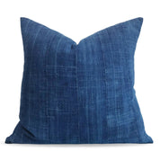 Solid Vintage African Indigo Throw Pillow Collection - BlueHUNTERINDIGO & SHIBORIHUNTEDFOX - dark blue vintage African indigo decorative accent or throw pillow