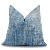 Solid Vintage African Indigo Throw Pillow Collection - BlueHUNTERINDIGO & SHIBORIHUNTEDFOX - vintage blue vintage African indigo decorative accent or throw pillow