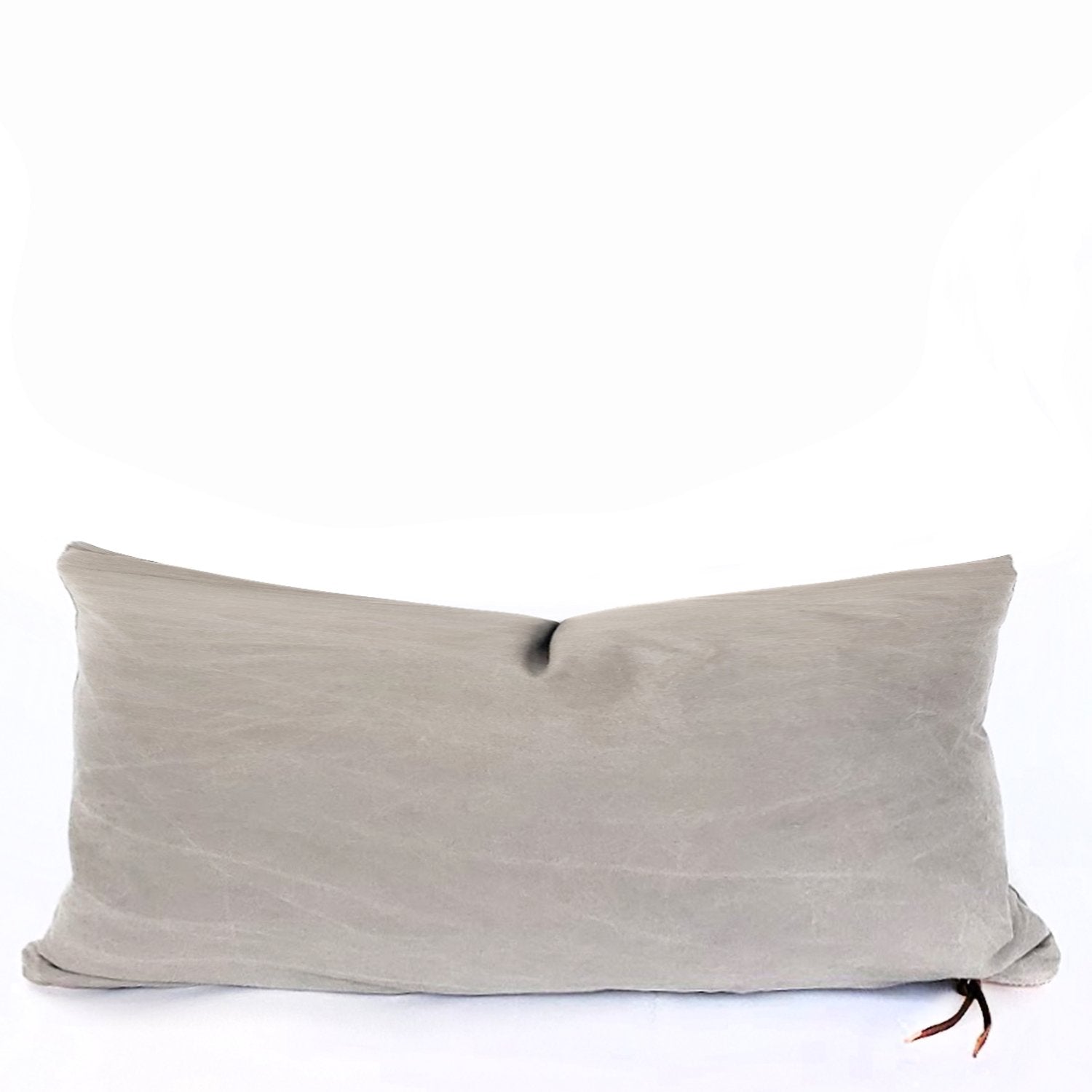 Stone Washed Light Grey Accent Pillow - HUNTEDFOX