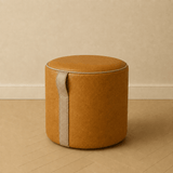 The Saddle Loop Ottoman | Whiskey Brown + Caramel Leather