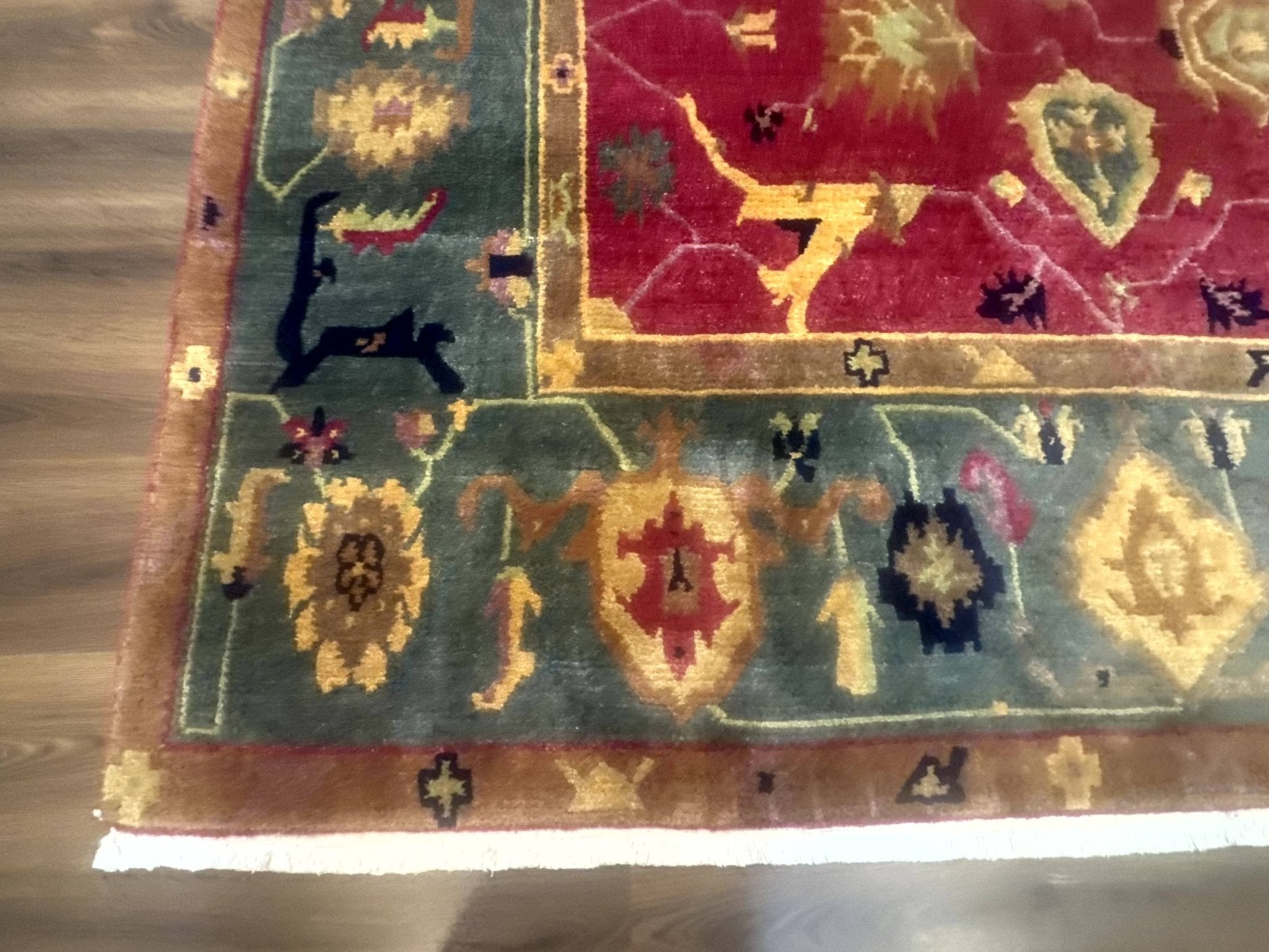 Tufenkian Rug 8x10, Tibetan Room Sized Carpet, Soft Thick Wool Pile - Jewel RugsShopify CollectiveHUNTEDFOX - Tufenkian Rug 8x10, Tibetan Room Sized Carpet, Soft Thick Wool Pile
