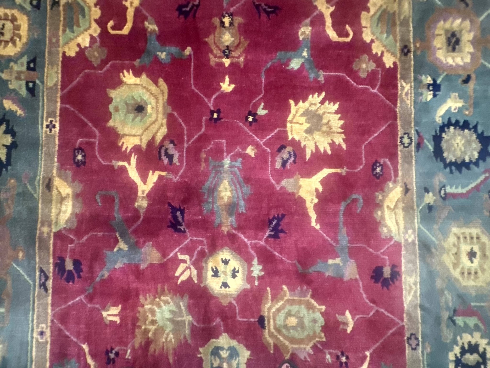 Tufenkian Rug 8x10, Tibetan Room Sized Carpet, Soft Thick Wool Pile - Jewel RugsShopify CollectiveHUNTEDFOX - Tufenkian Rug 8x10, Tibetan Room Sized Carpet, Soft Thick Wool Pile