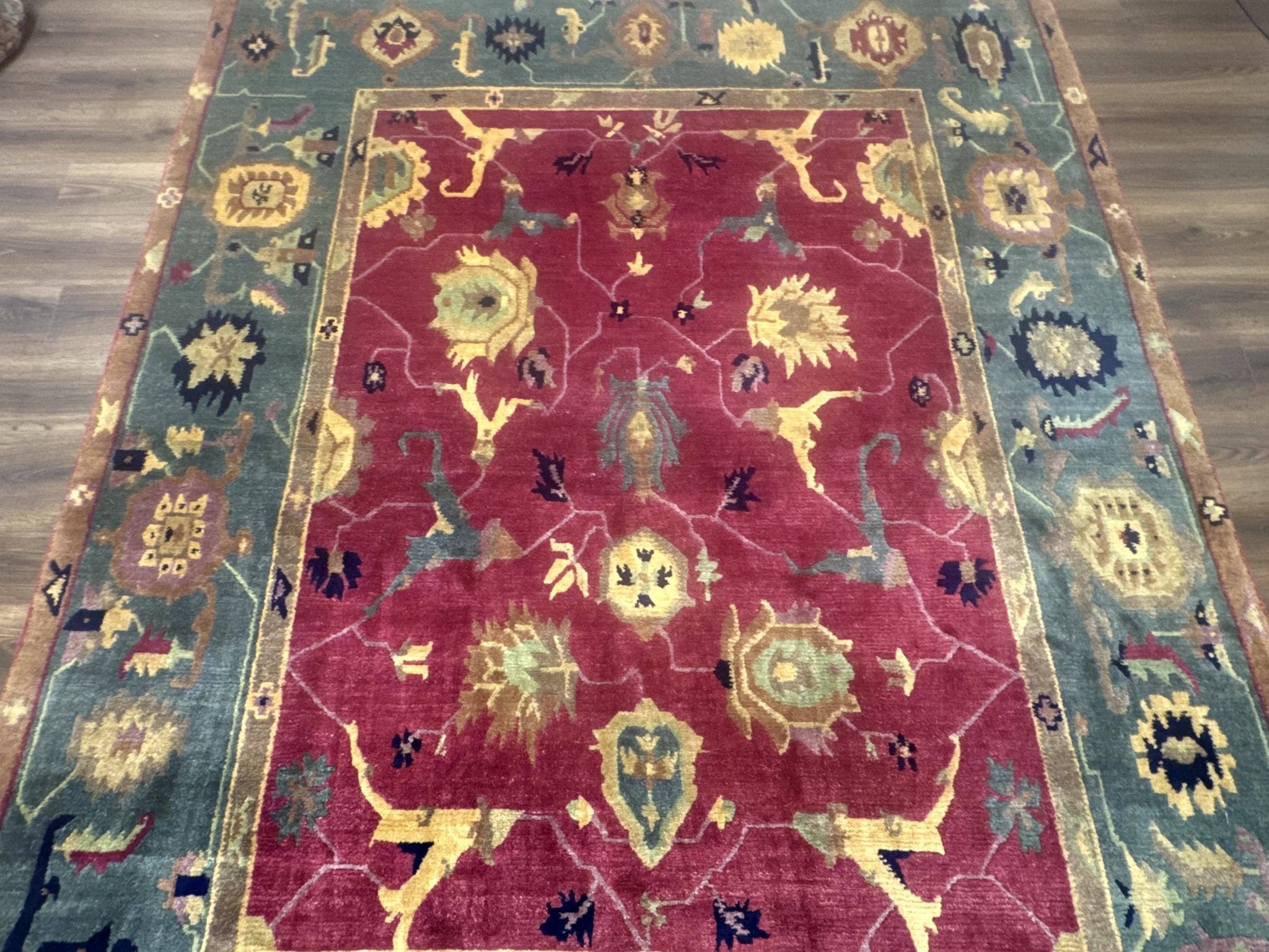 Tufenkian Rug 8x10, Tibetan Room Sized Carpet, Soft Thick Wool Pile - Jewel RugsShopify CollectiveHUNTEDFOX - Tufenkian Rug 8x10, Tibetan Room Sized Carpet, Soft Thick Wool Pile