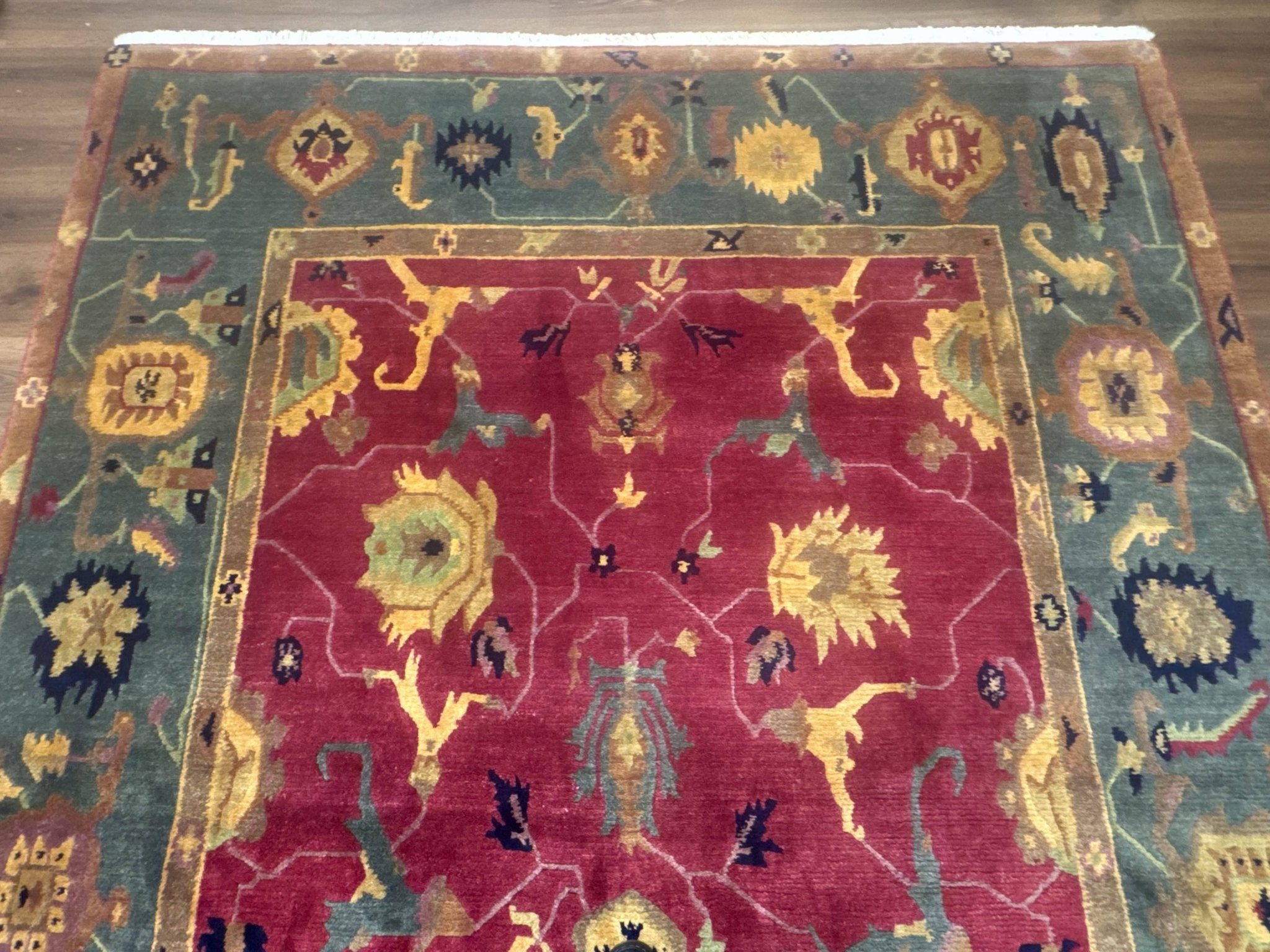 Tufenkian Rug 8x10, Tibetan Room Sized Carpet, Soft Thick Wool Pile - Jewel RugsShopify CollectiveHUNTEDFOX - Tufenkian Rug 8x10, Tibetan Room Sized Carpet, Soft Thick Wool Pile