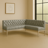 Tufted Leather Banquette | Corner Bench for Dining