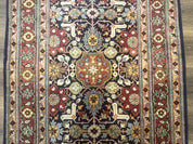 Turkish Hereke Rug 3x5, Navy Blue and Red, Fine 210 KPSI - Jewel RugsShopify CollectiveHUNTEDFOX - Turkish Hereke Rug 3x5, Navy Blue and Red, Fine 210 KPSI