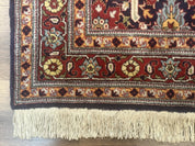 Turkish Hereke Rug 3x5, Navy Blue and Red, Fine 210 KPSI - Jewel RugsShopify CollectiveHUNTEDFOX - Turkish Hereke Rug 3x5, Navy Blue and Red, Fine 210 KPSI