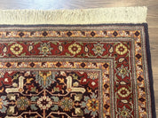 Turkish Hereke Rug 3x5, Navy Blue and Red, Fine 210 KPSI - Jewel RugsShopify CollectiveHUNTEDFOX - Turkish Hereke Rug 3x5, Navy Blue and Red, Fine 210 KPSI