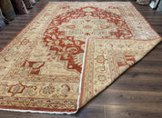 Turkish Heriz Serapi Rug 9x13, Geometric Medallion - Jewel RugsShopify CollectiveHUNTEDFOX - Turkish Heriz Serapi Rug 9x13, Geometric Medallion