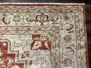 Turkish Heriz Serapi Rug 9x13, Geometric Medallion - Jewel RugsShopify CollectiveHUNTEDFOX - Turkish Heriz Serapi Rug 9x13, Geometric Medallion