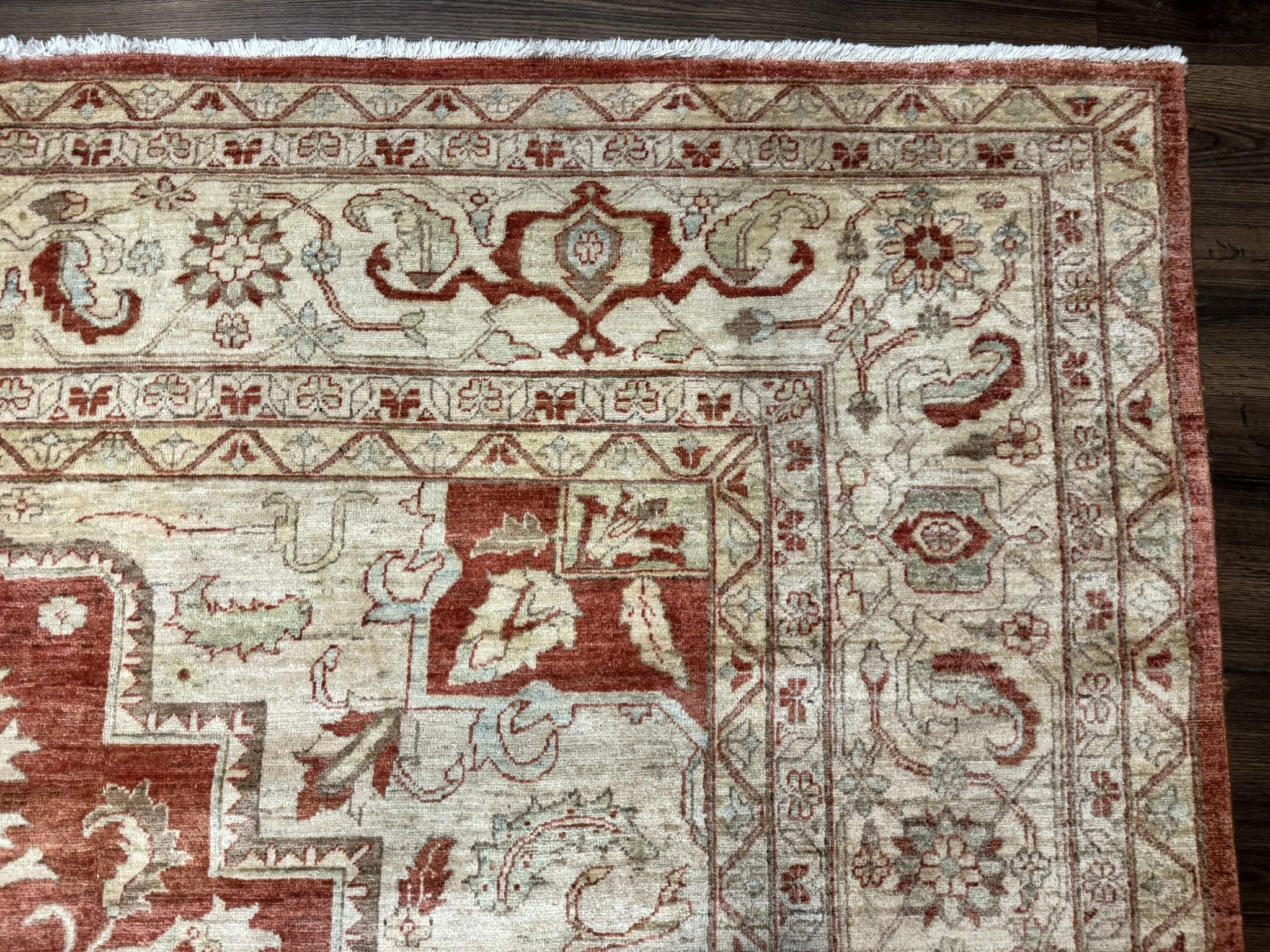 Turkish Heriz Serapi Rug 9x13, Geometric Medallion - Jewel RugsShopify CollectiveHUNTEDFOX - Turkish Heriz Serapi Rug 9x13, Geometric Medallion