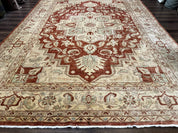 Turkish Heriz Serapi Rug 9x13, Geometric Medallion - Jewel RugsShopify CollectiveHUNTEDFOX - Turkish Heriz Serapi Rug 9x13, Geometric Medallion