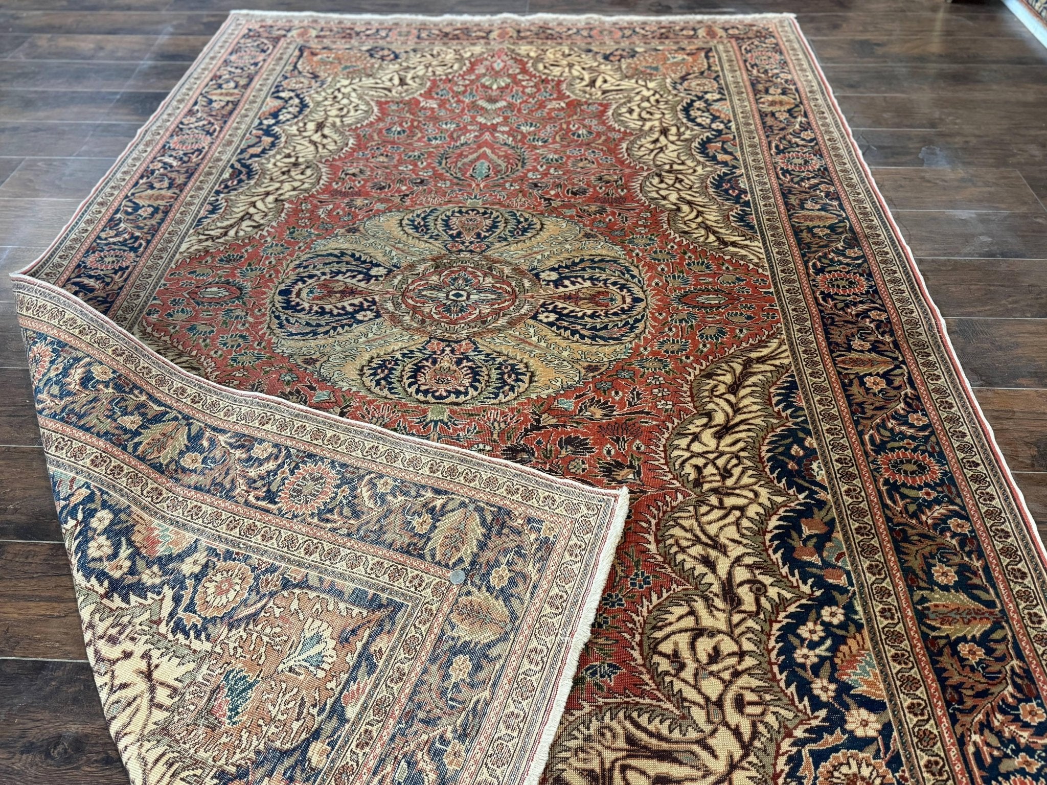 Turkish Kayseri Rug 6x10, Antique Turkish Carpet, Floral Medallion, Oriental Carpet, Red - Jewel RugsShopify CollectiveHUNTEDFOX - Turkish Kayseri Rug 6x10, Antique Turkish Carpet, Floral Medallion, Oriental Carpet, Red
