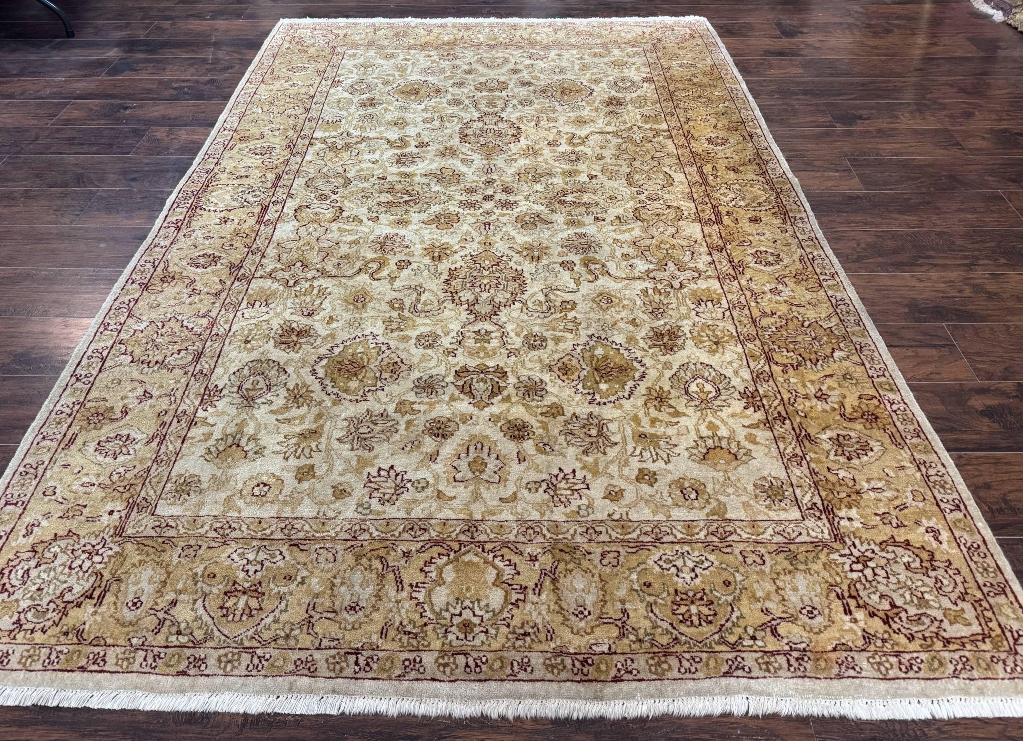 Turkish Oushak Rug 6x9, Vintage, Beige - Jewel RugsShopify CollectiveHUNTEDFOX - Turkish Oushak Rug 6x9, Vintage, Beige
