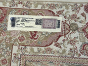 Turkish Silk Hunting Scene Rug 4x6, Ivory, Bamboo Silk, New - Jewel RugsShopify CollectiveHUNTEDFOX - Turkish Silk Hunting Scene Rug 4x6, Ivory, Bamboo Silk, New