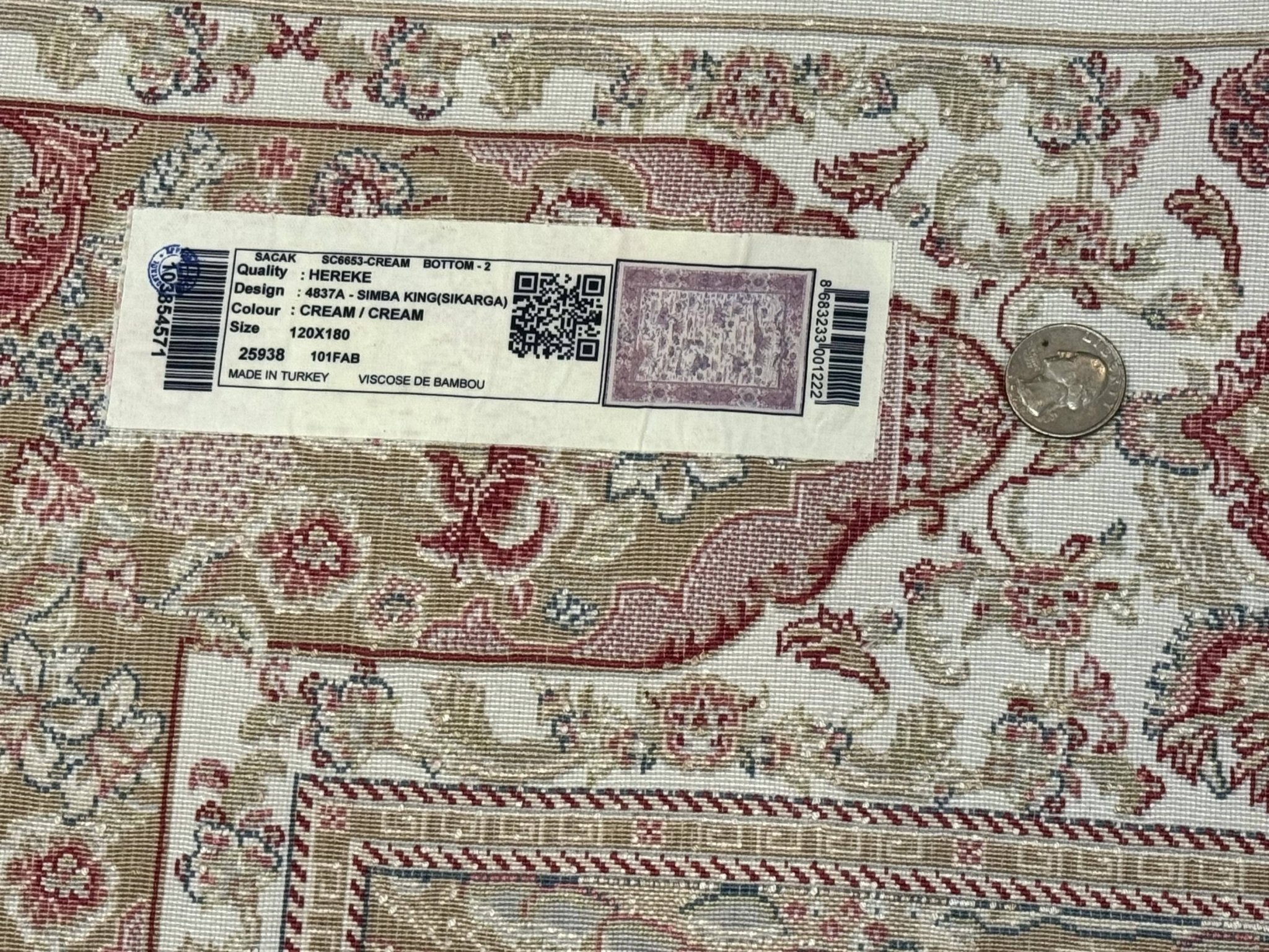 Turkish Silk Hunting Scene Rug 4x6, Ivory, Bamboo Silk, New - Jewel RugsShopify CollectiveHUNTEDFOX - Turkish Silk Hunting Scene Rug 4x6, Ivory, Bamboo Silk, New