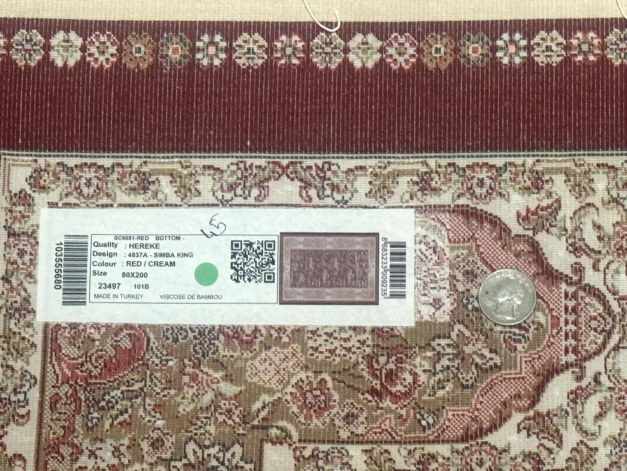 Turkish Silk Rug 2.6 x 6.7, Hunting Design, Short Runner Rug, Red & Ivory, Bamboo Silk, New - Jewel RugsShopify CollectiveHUNTEDFOX - Turkish Silk Rug 2.6 x 6.7, Hunting Design, Short Runner Rug, Red & Ivory, Bamboo Silk, New