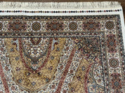 Turkish Silk Rug 5 x 7.6, Dome Design, Bamboo Silk, New - Jewel RugsShopify CollectiveHUNTEDFOX - Turkish Silk Rug 5 x 7.6, Dome Design, Bamboo Silk, New