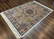 Turkish Silk Rug 5 x 7.6, Dome Design, Bamboo Silk, New - Jewel RugsShopify CollectiveHUNTEDFOX - Turkish Silk Rug 5 x 7.6, Dome Design, Bamboo Silk, New