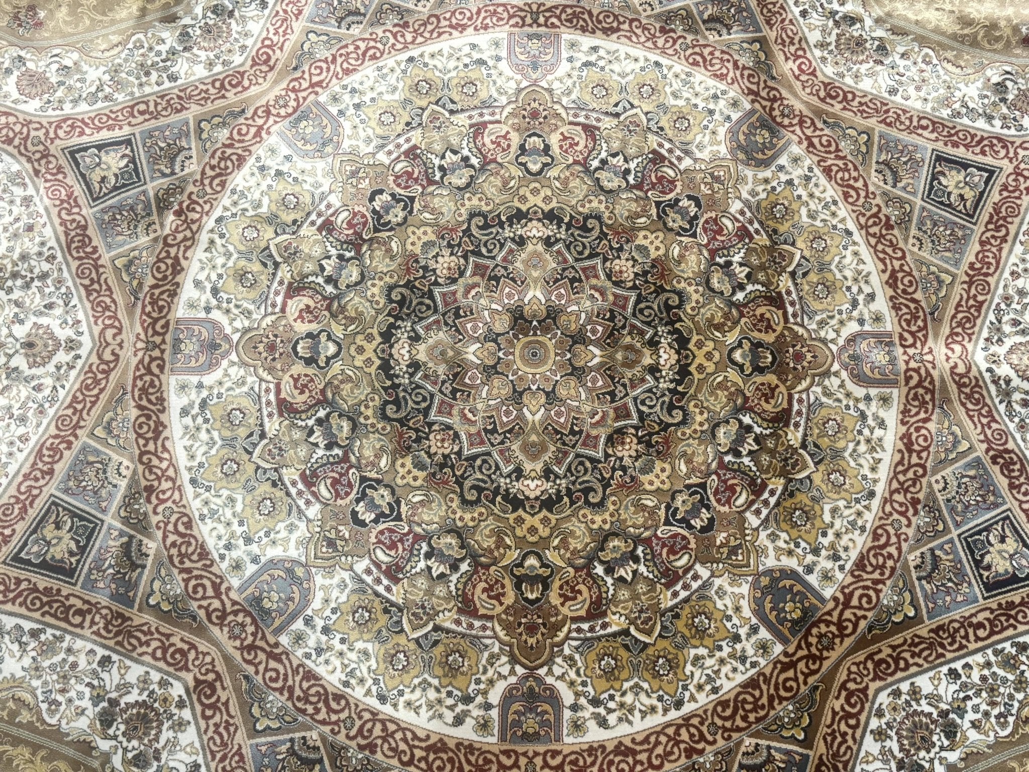 Turkish Silk Rug 8x10, Dome Design, Hereke Carpet, Bamboo Silk, New - Jewel RugsShopify CollectiveHUNTEDFOX - Turkish Silk Rug 8x10, Dome Design, Hereke Carpet, Bamboo Silk, New