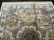 Turkish Silk Rug 8x10, Dome Design, Hereke Carpet, Bamboo Silk, New - Jewel RugsShopify CollectiveHUNTEDFOX - Turkish Silk Rug 8x10, Dome Design, Hereke Carpet, Bamboo Silk, New