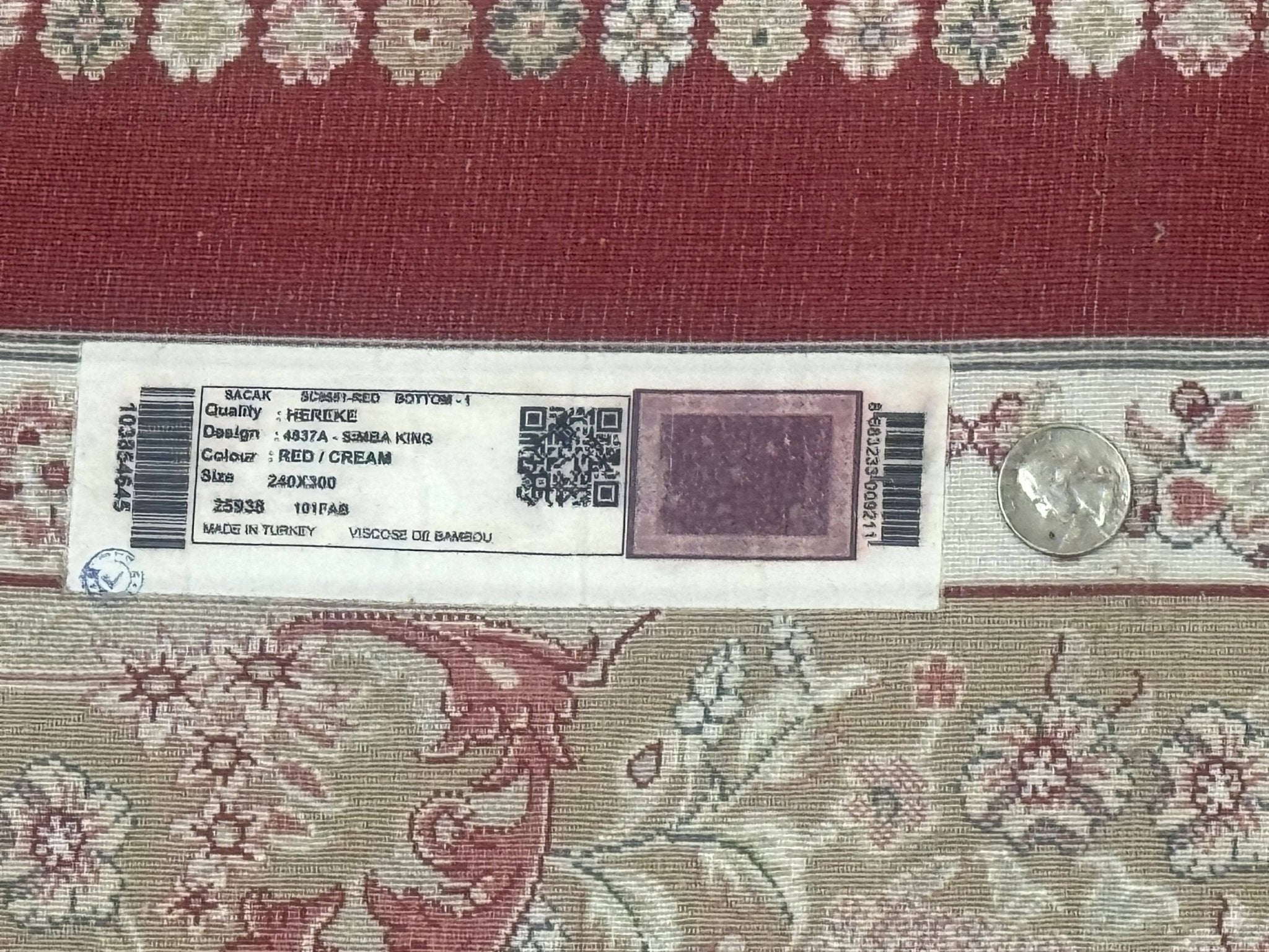 Turkish Silk Rug 8x10, Red & Ivory, Hunting Design, Bamboo Silk, New - Jewel RugsShopify CollectiveHUNTEDFOX - Turkish Silk Rug 8x10, Red & Ivory, Hunting Design, Bamboo Silk, New