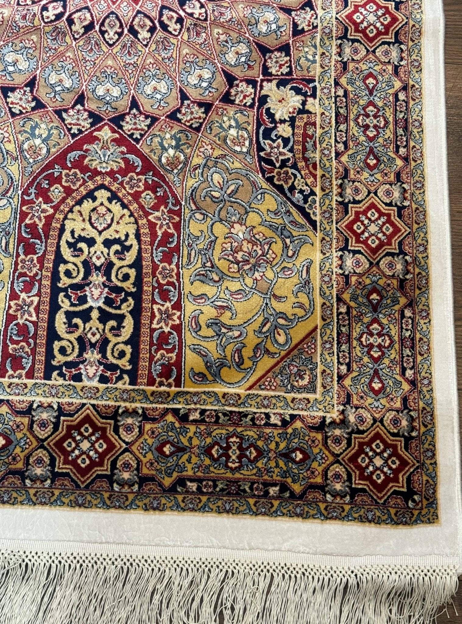 Turkish Silk Runner Rug 2.6 x 10, Dome Design, Hereke Runner, Bamboo Silk, New - Jewel RugsShopify CollectiveHUNTEDFOX - Turkish Silk Runner Rug 2.6 x 10, Dome Design, Hereke Runner, Bamboo Silk, New