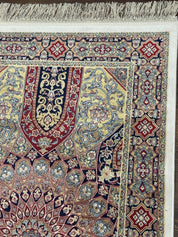 Turkish Silk Runner Rug 2.6 x 10, Dome Design, Hereke Runner, Bamboo Silk, New - Jewel RugsShopify CollectiveHUNTEDFOX - Turkish Silk Runner Rug 2.6 x 10, Dome Design, Hereke Runner, Bamboo Silk, New