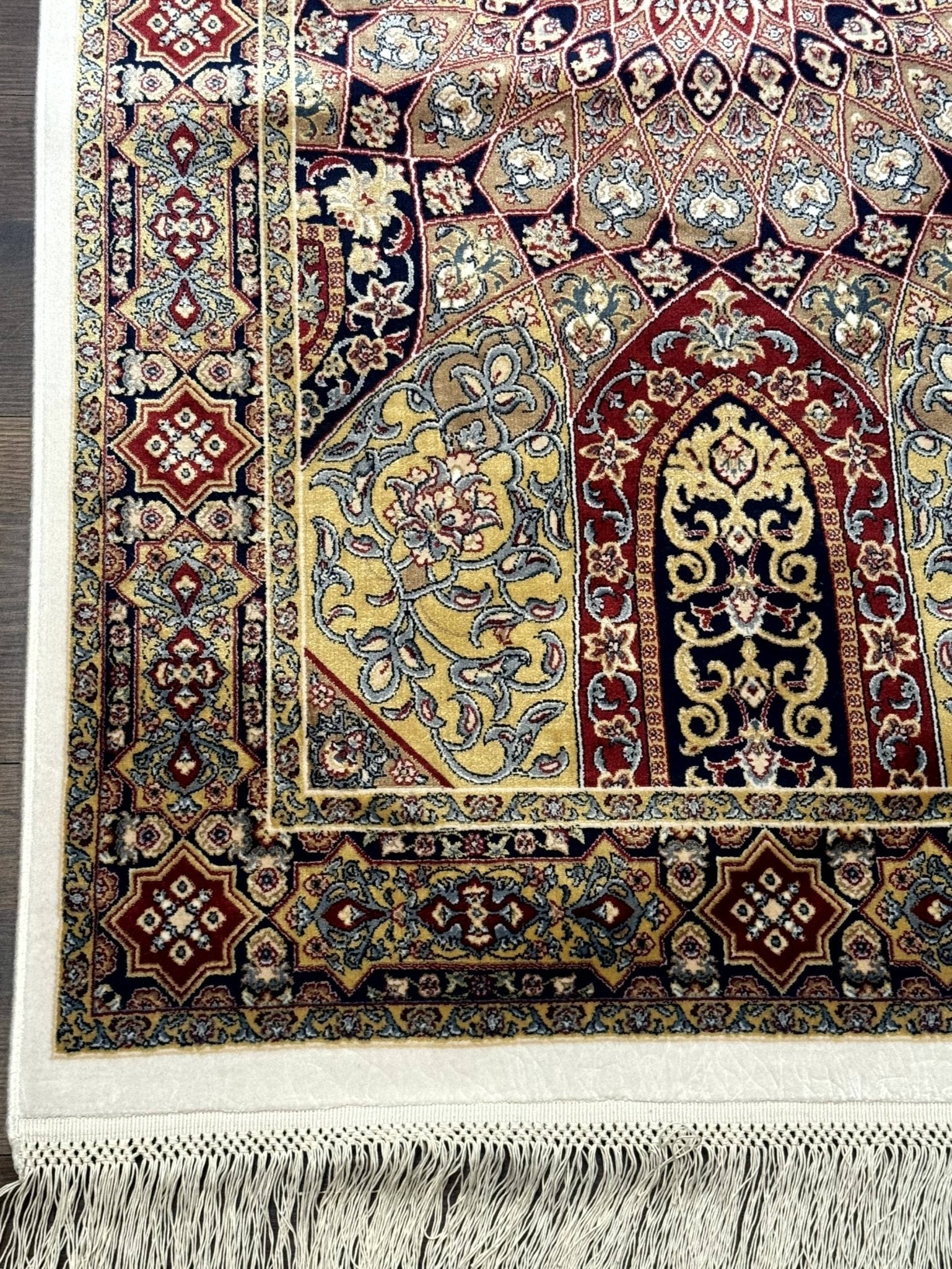 Turkish Silk Runner Rug 2.6 x 10, Dome Design, Hereke Runner, Bamboo Silk, New - Jewel RugsShopify CollectiveHUNTEDFOX - Turkish Silk Runner Rug 2.6 x 10, Dome Design, Hereke Runner, Bamboo Silk, New