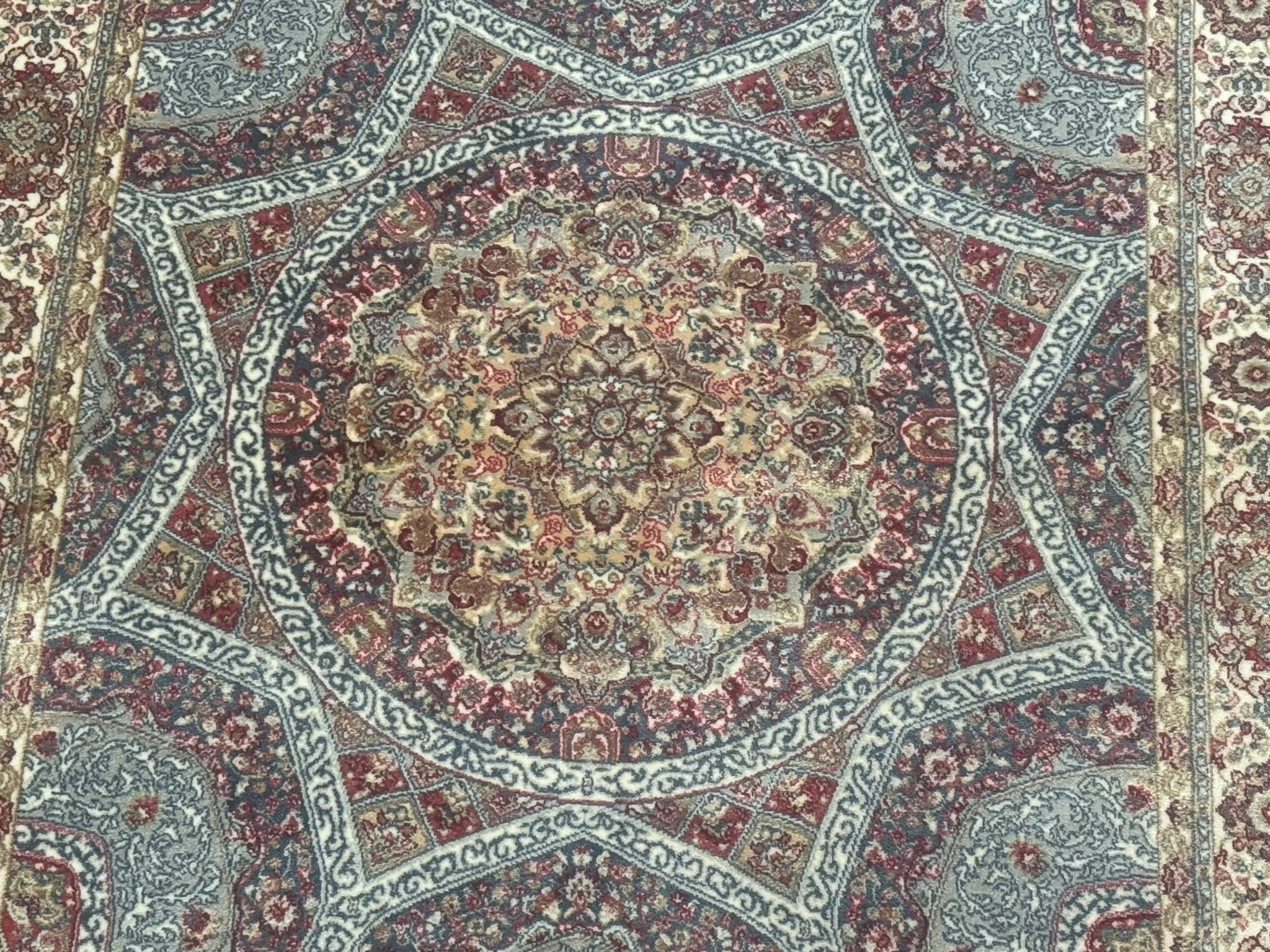 Turkish Silk Runner Rug 2.6 x 10, Light Blue Carpet, Bamboo Silk, New - Jewel RugsShopify CollectiveHUNTEDFOX - Turkish Silk Runner Rug 2.6 x 10, Light Blue Carpet, Bamboo Silk, New