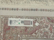 Turkish Silk Runner Rug 2.6 x 8, Hunting Design, Ivory, Bamboo Silk, New - Jewel RugsShopify CollectiveHUNTEDFOX - Turkish Silk Runner Rug 2.6 x 8, Hunting Design, Ivory, Bamboo Silk, New