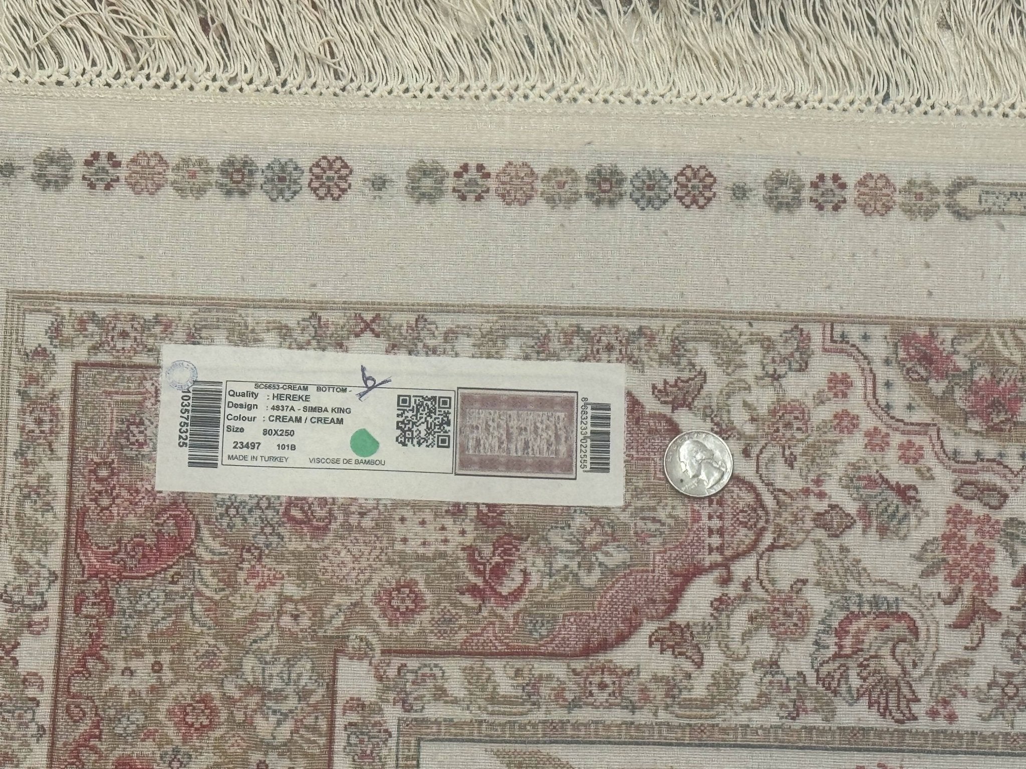 Turkish Silk Runner Rug 2.6 x 8, Hunting Design, Ivory, Bamboo Silk, New - Jewel RugsShopify CollectiveHUNTEDFOX - Turkish Silk Runner Rug 2.6 x 8, Hunting Design, Ivory, Bamboo Silk, New