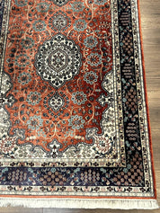 Turkish Silk Runner Rug 3x8, Short Runner Rug, Red, Floral Medallions, Very Fine 360 KPSI, 3 x 8 Runner - Jewel RugsShopify CollectiveHUNTEDFOX - Turkish Silk Runner Rug 3x8, Short Runner Rug, Red, Floral Medallions, Very Fine 360 KPSI, 3 x 8 Runner