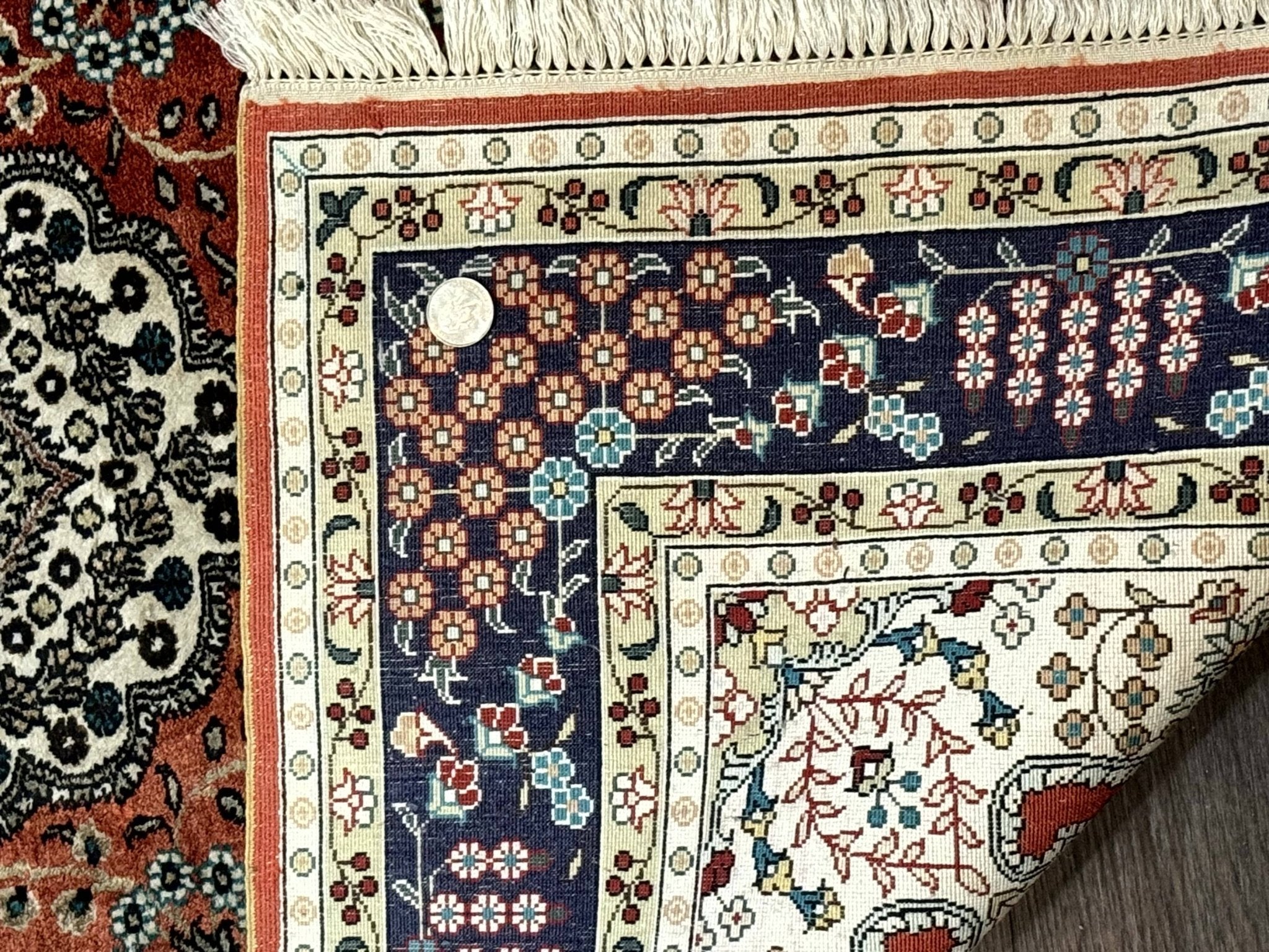 Turkish Silk Runner Rug 3x8, Short Runner Rug, Red, Floral Medallions, Very Fine 360 KPSI, 3 x 8 Runner - Jewel RugsShopify CollectiveHUNTEDFOX - Turkish Silk Runner Rug 3x8, Short Runner Rug, Red, Floral Medallions, Very Fine 360 KPSI, 3 x 8 Runner