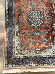 Turkish Silk Runner Rug 3x8, Short Runner Rug, Red, Floral Medallions, Very Fine 360 KPSI, 3 x 8 Runner - Jewel RugsShopify CollectiveHUNTEDFOX - Turkish Silk Runner Rug 3x8, Short Runner Rug, Red, Floral Medallions, Very Fine 360 KPSI, 3 x 8 Runner