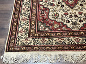 Turkish Sivas Rug 4x6, Floral Medallion, Beige Pink - Red Green, Handmade - Jewel RugsShopify CollectiveHUNTEDFOX - Turkish Sivas Rug 4x6, Floral Medallion, Beige Pink - Red Green, Handmade