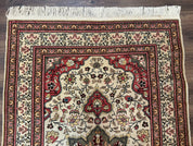 Turkish Sivas Rug 4x6, Floral Medallion, Beige Pink - Red Green, Handmade - Jewel RugsShopify CollectiveHUNTEDFOX - Turkish Sivas Rug 4x6, Floral Medallion, Beige Pink - Red Green, Handmade
