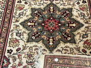 Turkish Sivas Rug 4x6, Floral Medallion, Beige Pink - Red Green, Handmade - Jewel RugsShopify CollectiveHUNTEDFOX - Turkish Sivas Rug 4x6, Floral Medallion, Beige Pink - Red Green, Handmade