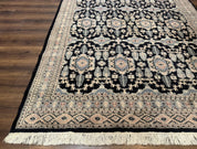 Turkoman Bokhara Rug 6x9, Pakistani Carpet, Black, Hand Knotted - Jewel RugsShopify CollectiveHUNTEDFOX - Turkoman Bokhara Rug 6x9, Pakistani Carpet, Black, Hand Knotted