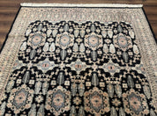 Turkoman Bokhara Rug 6x9, Pakistani Carpet, Black, Hand Knotted - Jewel RugsShopify CollectiveHUNTEDFOX - Turkoman Bokhara Rug 6x9, Pakistani Carpet, Black, Hand Knotted