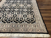 Turkoman Bokhara Rug 6x9, Pakistani Carpet, Black, Hand Knotted - Jewel RugsShopify CollectiveHUNTEDFOX - Turkoman Bokhara Rug 6x9, Pakistani Carpet, Black, Hand Knotted