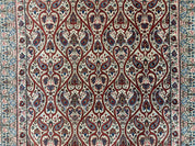 Unique Persian Qum Rug 5x7, Repeated Paisely Boteh Design, Ivory Red Blue, Handmade Antique Wool Persian Carpet, Finely Hand Knotted - Jewel RugsShopify CollectiveHUNTEDFOX - Unique Persian Qum Rug 5x7, Repeated Paisely Boteh Design, Ivory Red Blue, Handmade Antique Wool Persian Carpet, Finely Hand Knotted