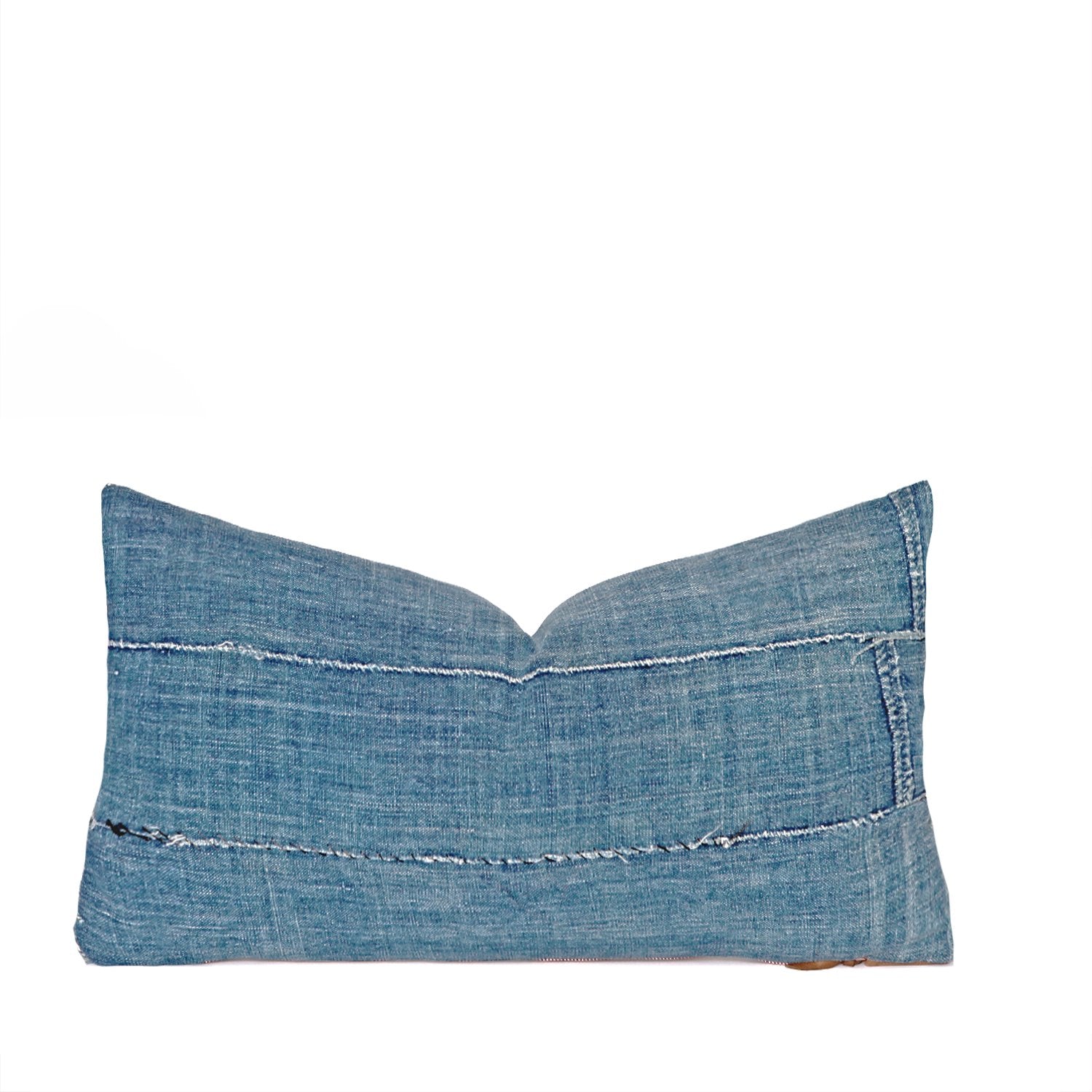 Vintage African Indigo Accent Pillow - HUNTEDFOX